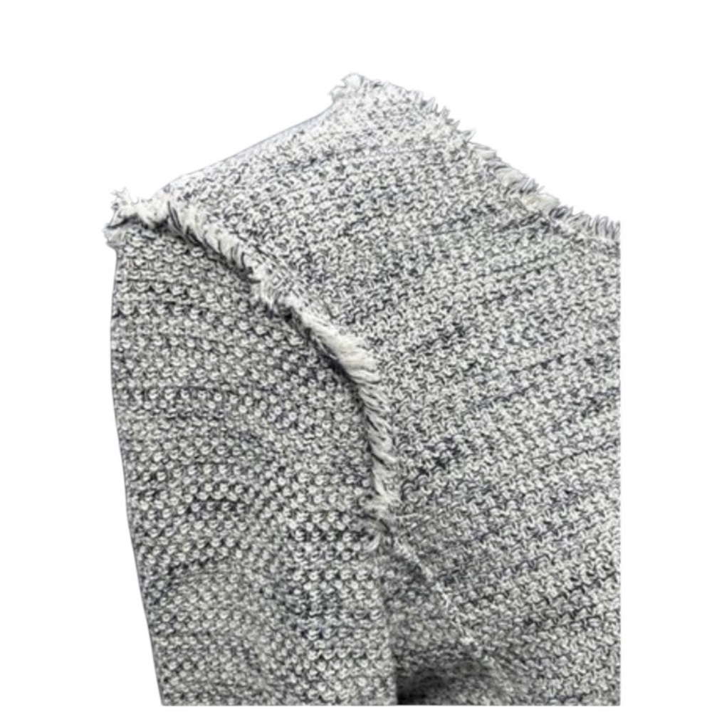Nic + Zoe Navy and White Sweater_Fringe Mix Knit_Size Medium - Picture 3 of 7